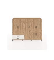 Hyperion Dolap 12 Raflı 2 Çekmeceli 7 Kapaklı 220x44x163 Çam-Çam/Aytaşı