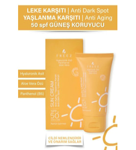 Freez Leke ve Yaşlanma Karşıtı 50+ Spf Koruyucu Güneş Kremi 50