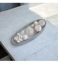 Dekoratif Çiçek Bahçesi El Yapımı %100 Doğal Soya Wax Mum