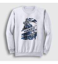 Presmono Unisex Beyaz Hanzo Oyun Overwatch Sweatshirt 359011tt