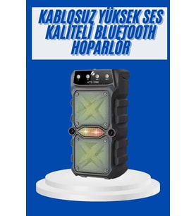 Mey İthalat® Büyük Boy Bluetooth Hoparlör Çoklu Bağlantı Çift Çıkışlı Taşınabilir Kesintisiz