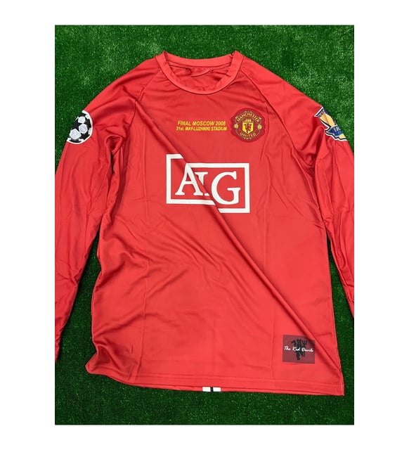 2008 Sezonu Cristiano Ronaldo Manchester United Uzun Kol Kırmızı