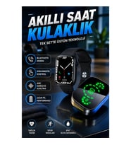Akıllı Saat ve ANC Kulaklık Seti 44 mm Dokunmatik OLED Ekran Bluetooth Spor Akıllı Saat