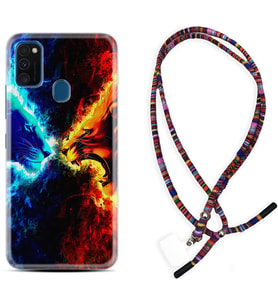 Samsung M21 M22 M23 M30 M31S M32 Kılıf Boyun Asklı Rasta Silikon Red Blue Leon 1714