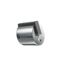 Basmalı Yuvarlak Ofis Tipi Ahşap Kapı Kolu Parlak Krom