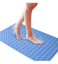 Duş Paspası Kaymaz 40 x 80 cm, Vantuzlu Duş Matı, Küvet Matı, BPA İçermez, Makinede Yıkanabilir, Siyah