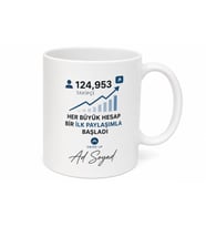Fenomen Adayı Takipçi Sayacı Kaydırmalı Link Influencer Kupa Bardak Hediye
