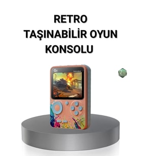 Retro Taşınabilir Oyun Konsolu 500 Klasik Oyunlu 3.0 İnç Renkli Ekran