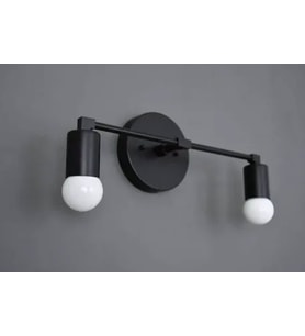RİOLİGHT MODERN İKİLİ METAL DUVAR APLİK (Siyah)