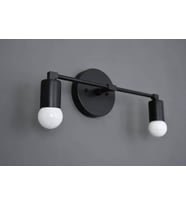 RİOLİGHT MODERN İKİLİ METAL DUVAR APLİK (Siyah)
