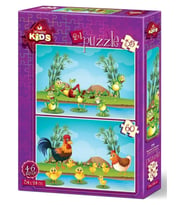 Art Puzzle Kids Hayvanlar ve Yavruları 35+60 Parça 2'li Puzzle - 4496