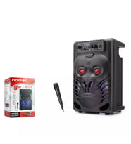 Nodar ND2820 8 İnç Bluetooth Karaoke Hoparlör - Kablolu Mikrofonlu RGB - Siyah
