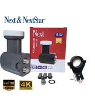 Next 2'Li İki Çıkışlı Çanak Anten Lnb'si+20 mm Lnb Kelepçesi+4 Adet Contalı Konnektör