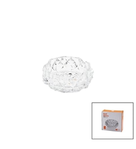 KÜÇÜK CAM - DIAMOND KRİSTAL ŞEKİL YUVARLAK KÜLLÜK ÇAP: 11.2CM - D: 4.4CM (5365)