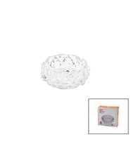 KÜÇÜK CAM - DIAMOND KRİSTAL ŞEKİL YUVARLAK KÜLLÜK ÇAP: 11.2CM - D: 4.4CM (5365)