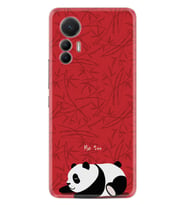 Xiaomi 12 Lite Kılıf Resimli Desenli Silikon Platinium Series Sleeping Panda 1810