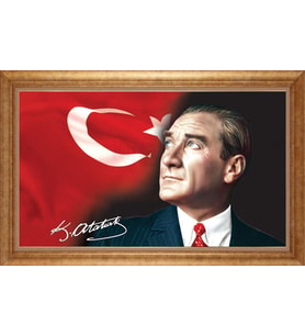 ALTIN ÇERÇEVELİ PASPARTULU TABLO CR365