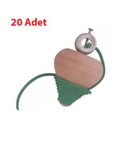 Boyanabilir Ağaç Topaç (20 Adet)