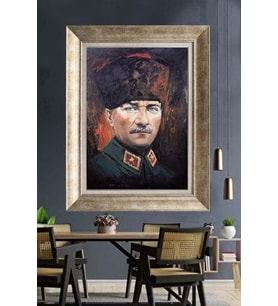 Gümüş Çerçeveli Atatürk Tablo ds389