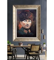 Gümüş Çerçeveli Atatürk Tablo ds389