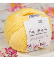 La Mia Mercerized Cotton Sarı El Örgü İpi - 177 - 33584