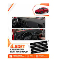 SEAT LEON (2013-2020) Uyumlu Ön Torpido Koruma Kılıfı Halısı - Siyah