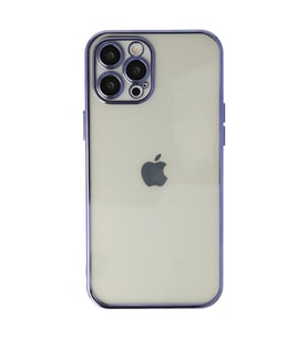 Apple iPhone 12 Pro Max Kılıf Razer Lensli Silikon - Mor