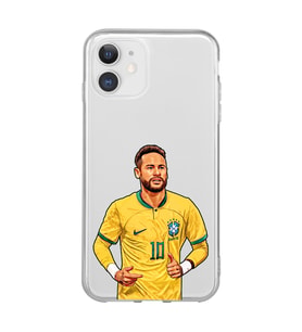 Iphone 11 Uyumlu Neymar Da Silva Tasarımlı Şeffaf Telefon Kılıfı