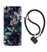 Xiaomi Mi 13 Lite Kılıf Resimli Boyun Askılı İpli Desenli Silikon Great Flowers 1304