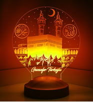 Anneye Hediye Kabe Tasarımlı Dini Hediye Led Lamba, İslami Hediyelik, Anneler Günü Hediyesi, Kabe Temalı Dekorasyon