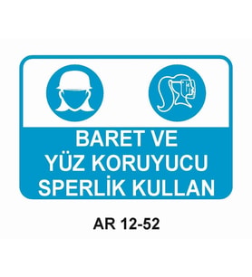 İŞ GÜVENLİĞİ UYARI LEVHASI 1 ADET PVC 21 X 29CM