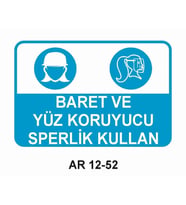 İŞ GÜVENLİĞİ UYARI LEVHASI 1 ADET PVC 21 X 29CM