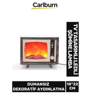 Özel Üretim Dekoratif Piili Pirize Fiş Takılabilir Dumansız Tv Tasarımlı Ledli Şömine Lamba