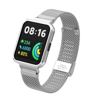 Xiaomi Redmi Watch 2 Lite Uyumlu Kordon Paslanmaz Çelik Klipsli Zore KRD-66 Kayış