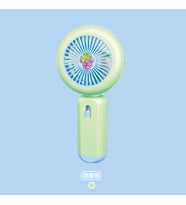 Ledli Mini Fan Şarj Edilebilir El Fanı Vantilatör - Yeşil (üzüm)