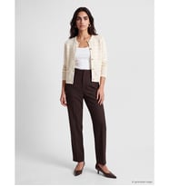 LCW Vision Kahverengi Yüksek Bel Slim Fit Kadın Pileli Pantolon