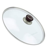 Tencere Sahan Tava Cam Kapağı Kapak 36 cm Vişne Çürüğü Tutma Tepesi