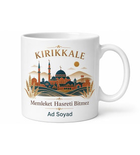 Kırıkkale Memleket Temalı Kişiye Özel Baskılı Kupa Bardak Hediye