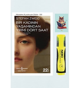 Bir Kadının Yaşamından Yirmi Dört Saat-Stefan Zweig-İş Bankası Kültür-Sarı Fosforlu Kalem-Not Defter (Krem)