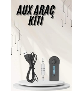 Yeni Nesil Bluetooth Aux Araç Kiti Siyah Tv Tablet Telefon Araç Araba