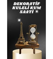 Masa Biblosu Dekoratif Süs Kum Saati Eyfel Kulesi Hediyelik Kum Saati