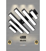 Şık Siyah Kasa Modern Plafonyer Led Avize, Salon ve Mutfak için ideal
