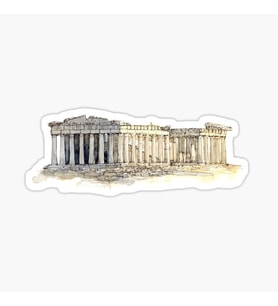 Acropolis Athens Sticker yapıştırma 19CM