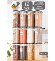 12'li 2400 ml Oval Saklama Kabı Seti, Pratik ve Şık Depolama Çözümü