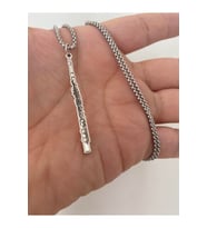 Yan Flüt Kolye 925 Ayar Gümüş (Gümüş-Sarı)