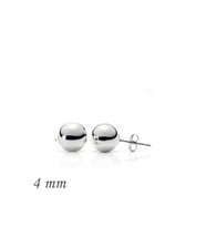 Gümüş Top Küpe - 4 mm