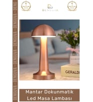 #Lamba Mantar Şarjlı Dimlenebilir Modern Tasarım Ofis Gece Okuma Dokunmatik LED Masa Lambası