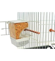 Akıllı Kuş Yemliği Taban Hazneli Beyaz (10-7,5)-14,5 Cm