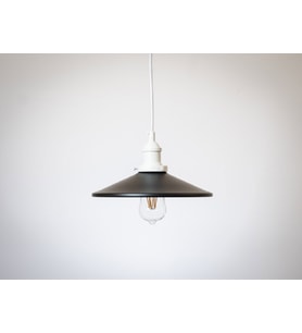 RİOLİGHT RETRO12,RUSTİK MUTFAK,ODA,KOLİDOR,CAFELER İÇİN TEKLİ E27 DUYLU METAL SARKIT AVİZE ÇAP:28CM (Siyah)