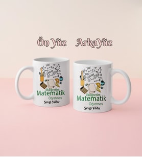 İlköğretim Matematik Öğretmeni Kupa Bardak Kişiye Özel